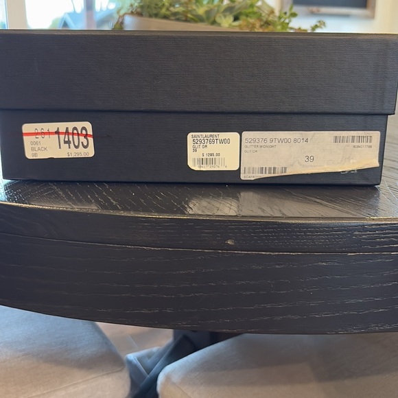 BNIB SAINT LAURENT “LOULOU” GLITTER ANKLE BOOTS size 9/39- retail $1295USD - Picture 6 of 16